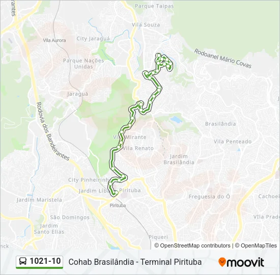 1021-10 Bus Line Map