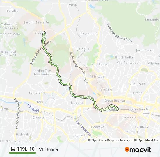 119L-10 Bus Line Map