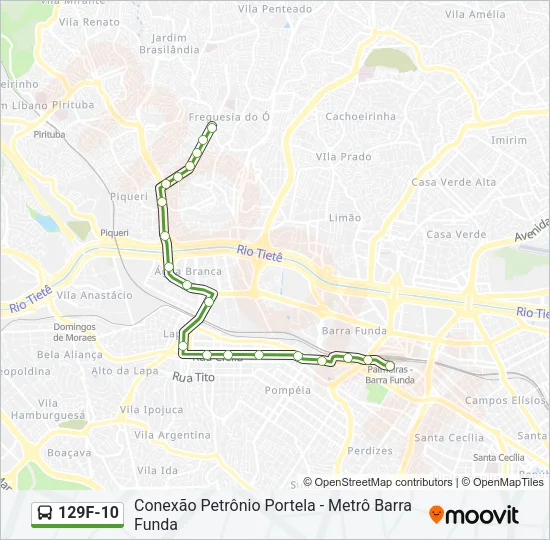 129F-10 Bus Line Map