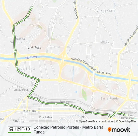129F-10 Bus Line Map