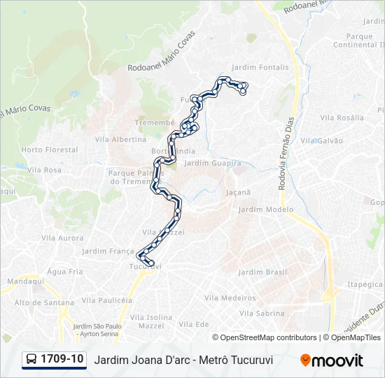 1709-10 Bus Line Map
