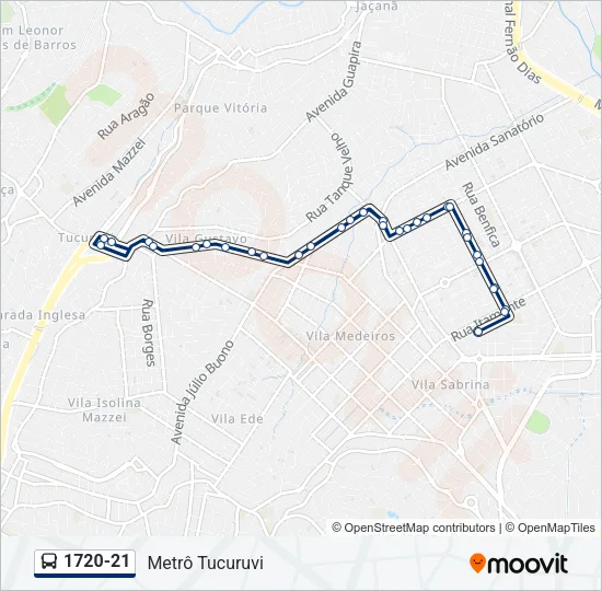 1720-21 Bus Line Map