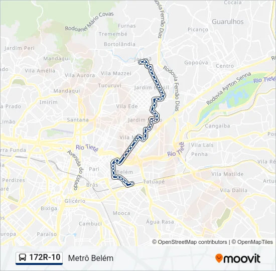 172R-10 Bus Line Map