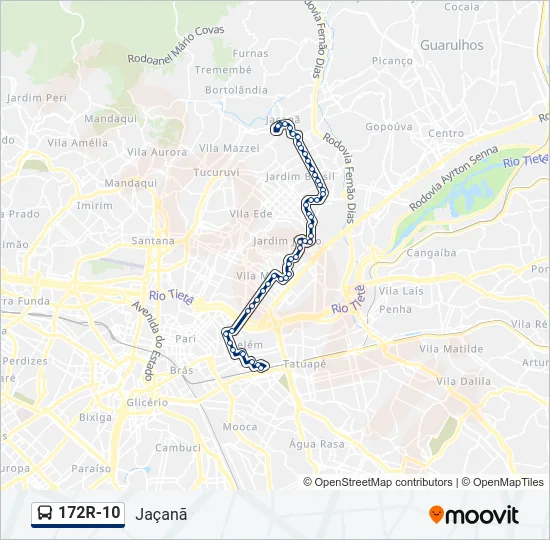 172R-10 Bus Line Map