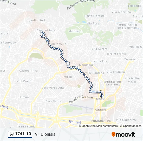 1741-10 Bus Line Map