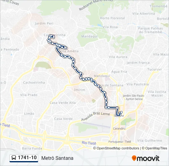 1741-10 Bus Line Map
