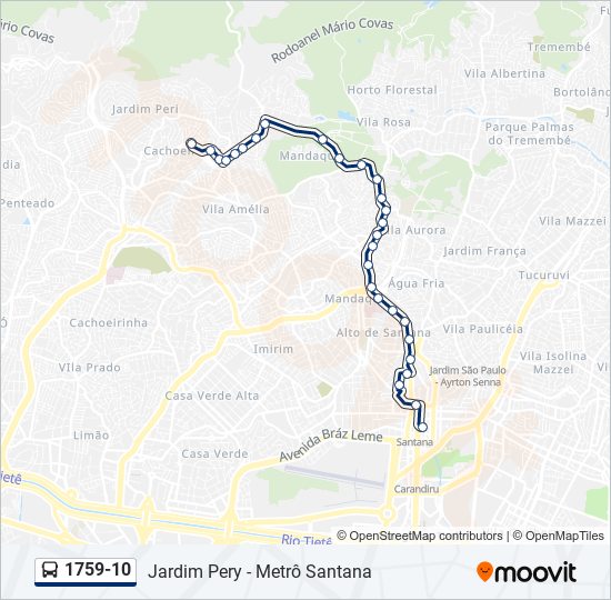 Mapa de 1759-10 de autobús