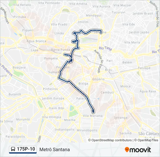 175P-10 Bus Line Map