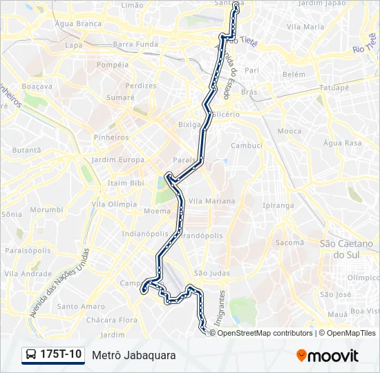 175T-10 Bus Line Map