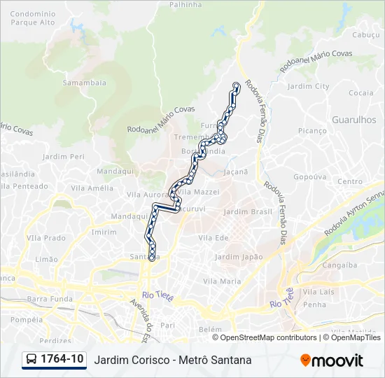 1764-10 Bus Line Map