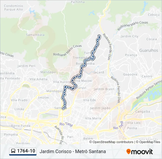 1764-10 Bus Line Map