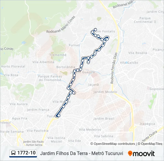 1772-10 Bus Line Map