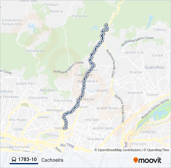 Mapa de 1783-10 de autobús