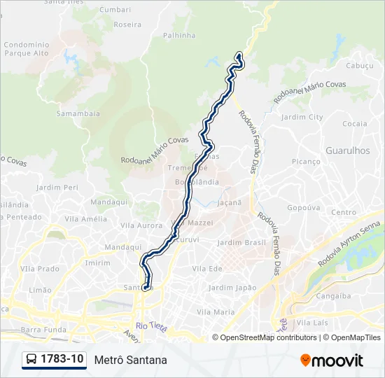 1783-10 Bus Line Map