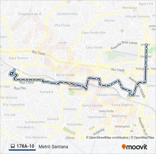 178A-10 Bus Line Map