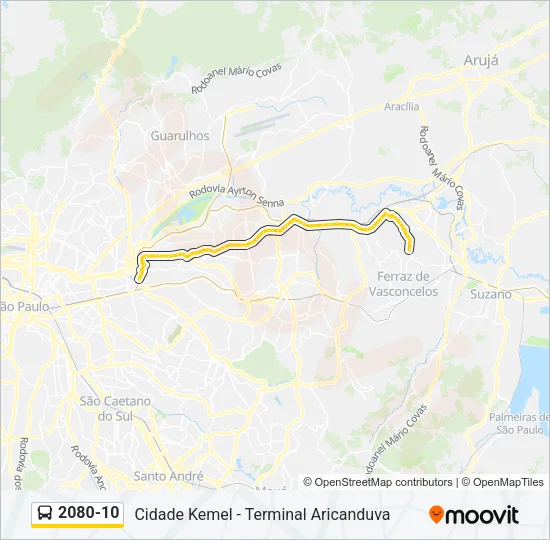 2080-10 Bus Line Map