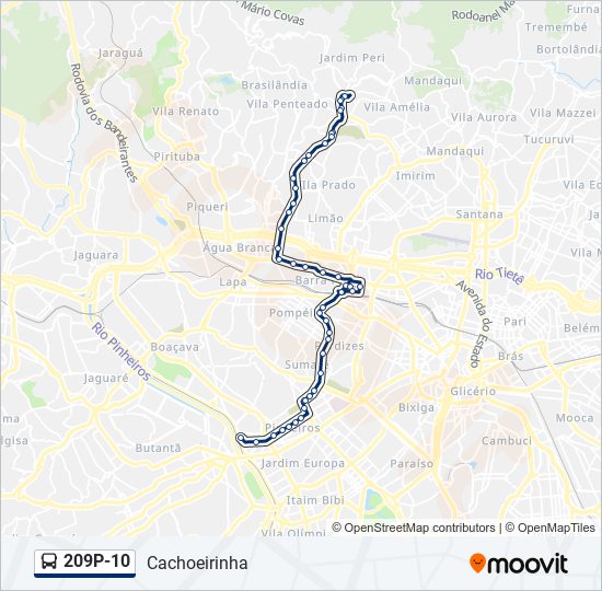 209P-10 bus Line Map