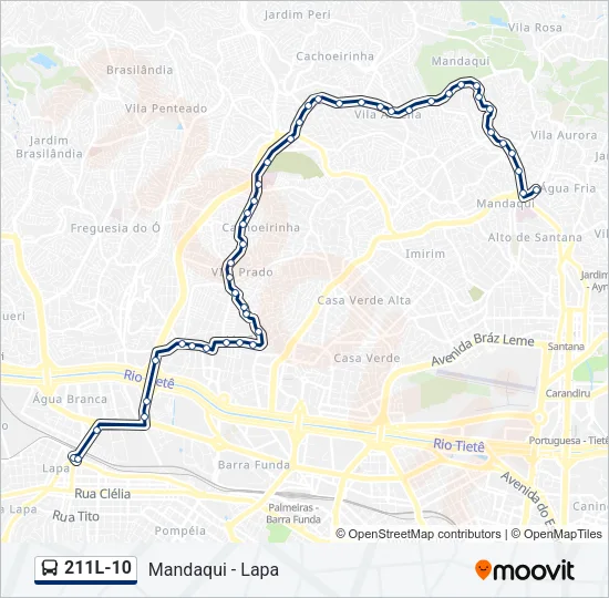 211L-10 Bus Line Map