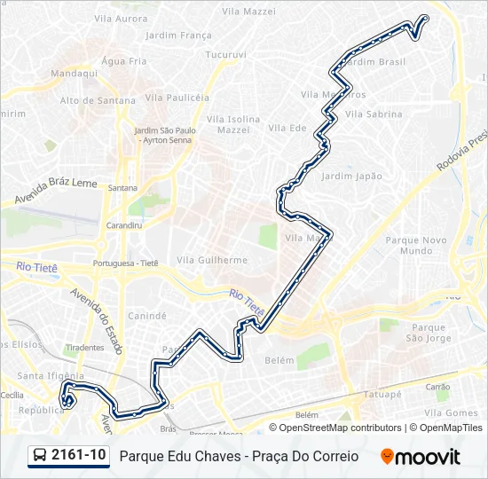 2161-10 Bus Line Map