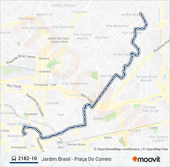 2182-10 Bus Line Map