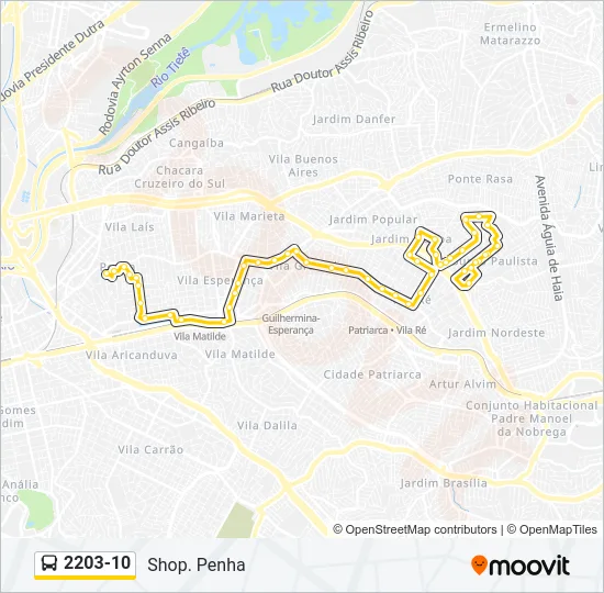 2203-10 Bus Line Map