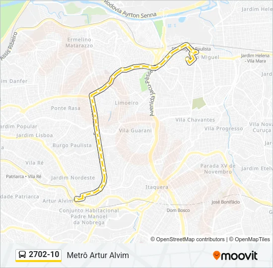 2702-10 Bus Line Map