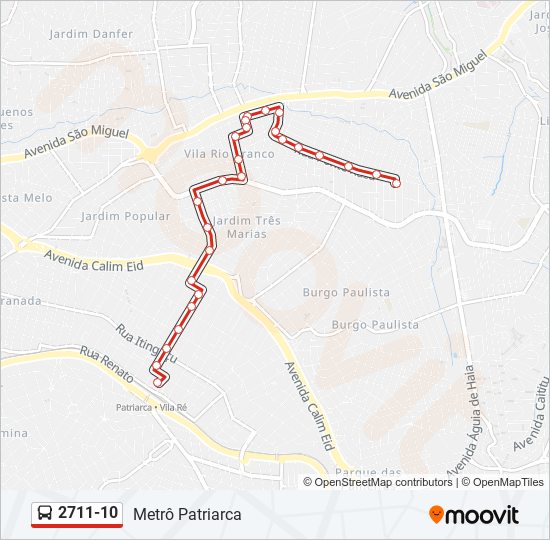 2711-10 bus Line Map