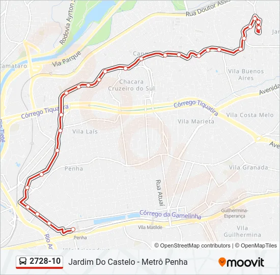 2728-10 Bus Line Map