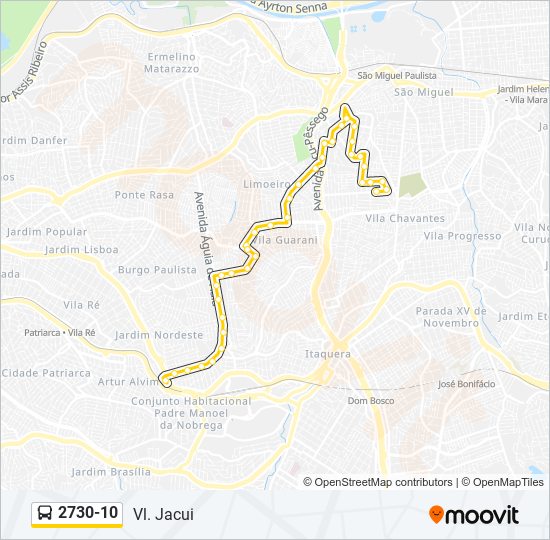 Mapa de 2730-10 de autobús