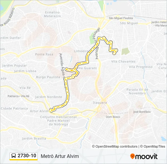 2730-10 Bus Line Map