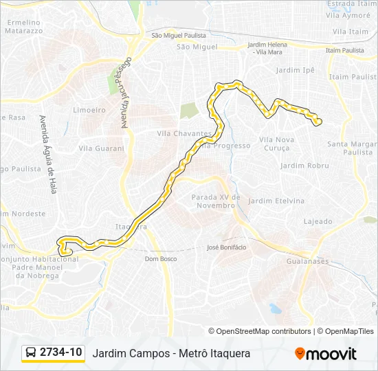 2734-10 Bus Line Map