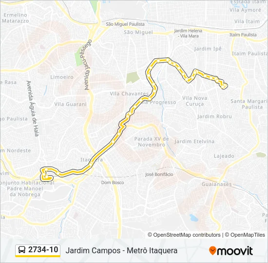 2734-10 Bus Line Map