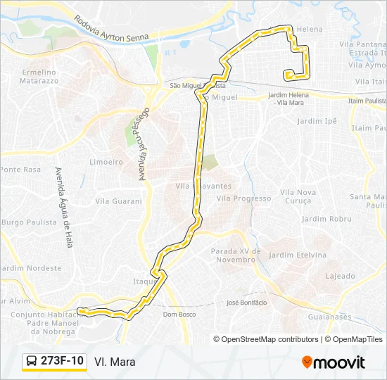 273F-10 Bus Line Map