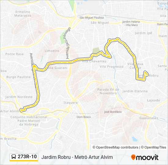 273R-10 Bus Line Map