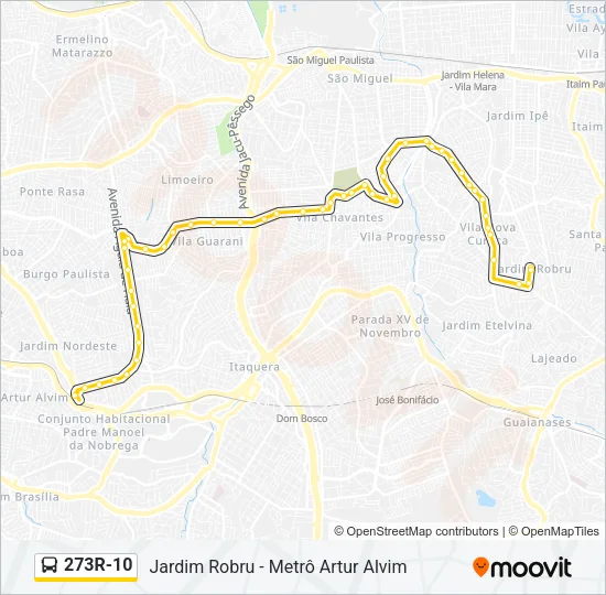 273R-10 Bus Line Map