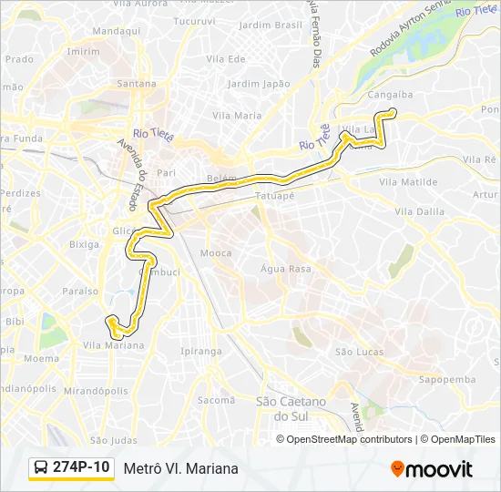 274P-10 Bus Line Map