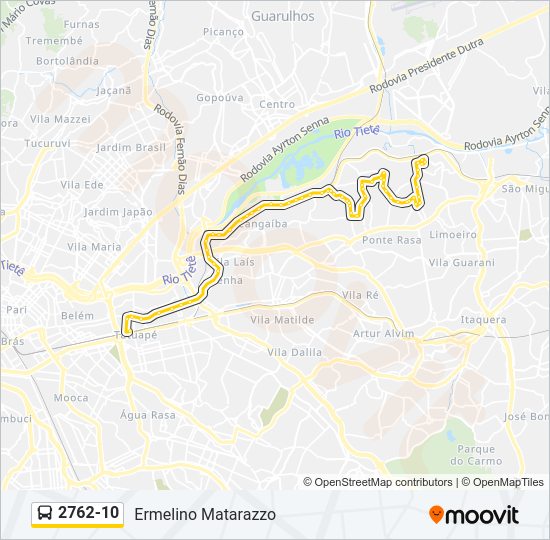 Mapa de 2762-10 de autobús