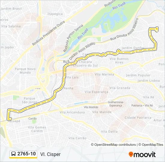 2765-10 Bus Line Map