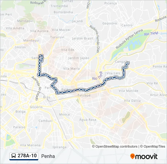 278A-10 Bus Line Map