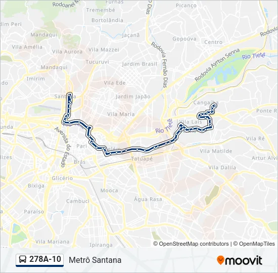 278A-10 Bus Line Map