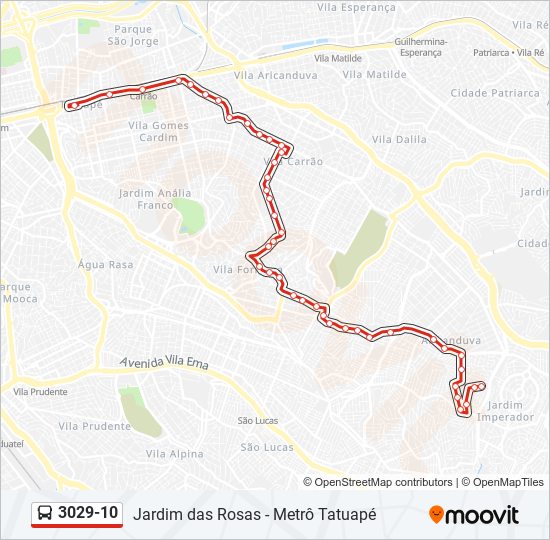 3029-10 bus Line Map