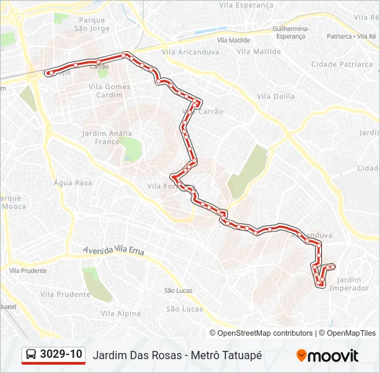 3029-10 Bus Line Map