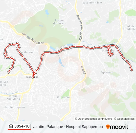 3054-10 Bus Line Map