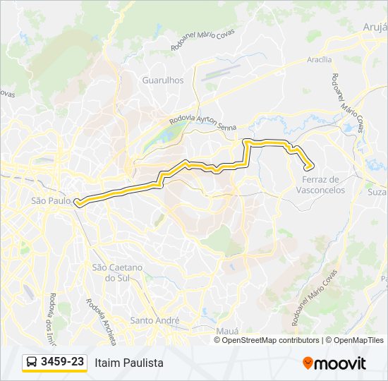 Mapa de 3459-23 de autobús