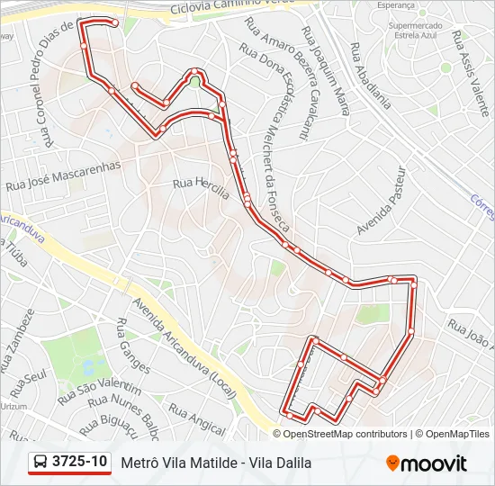 3725-10 Bus Line Map