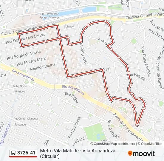 3725-41 Bus Line Map