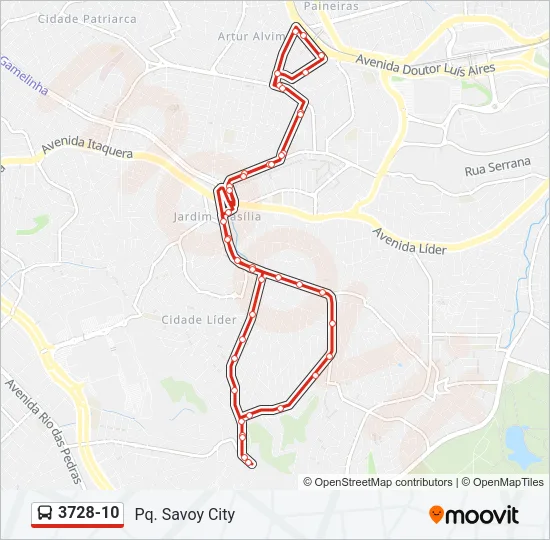 3728-10 Bus Line Map