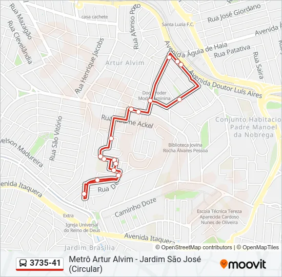 3735-41 Bus Line Map