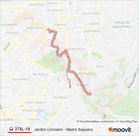 373L-10 Bus Line Map