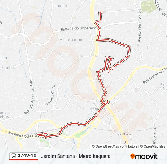 374V-10 Bus Line Map